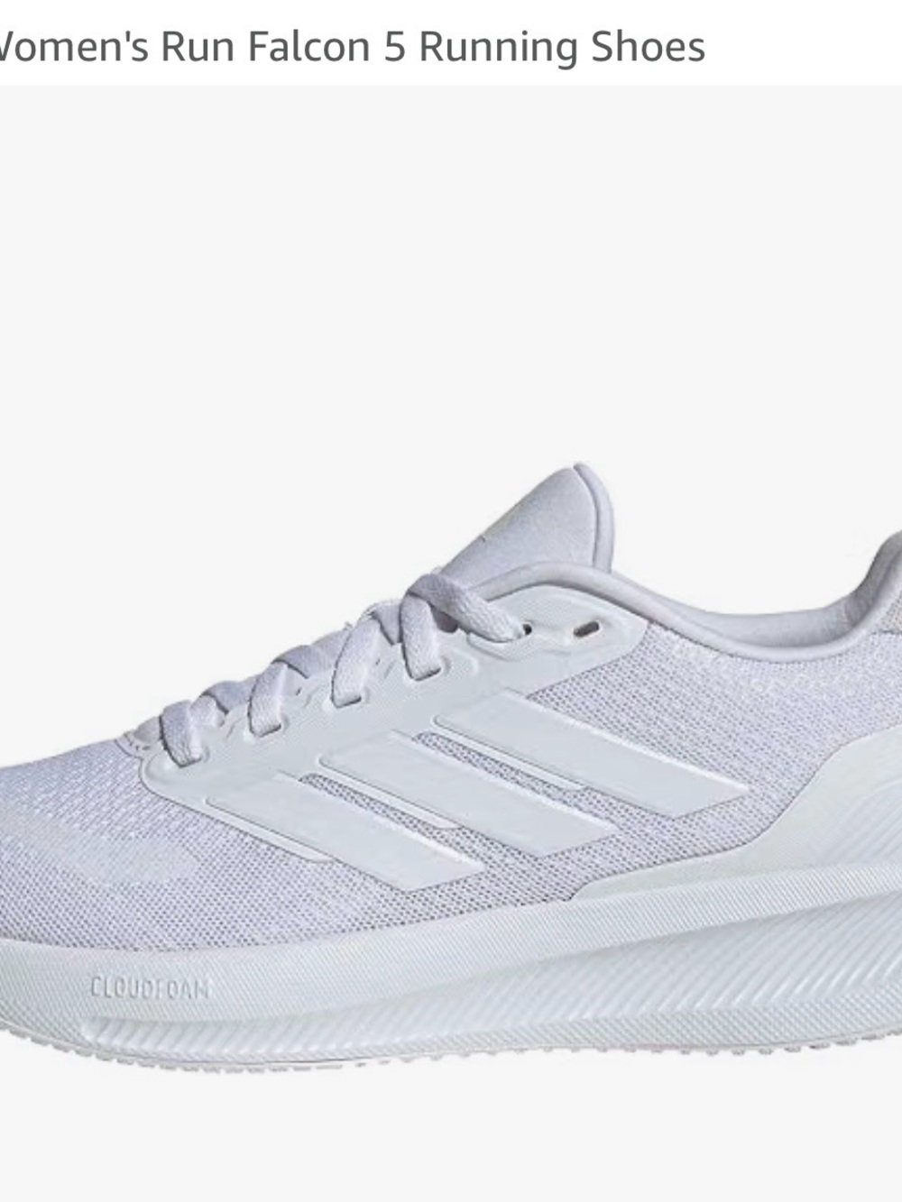 adidas Women's Run Falcon 5 Running Shoes - White
